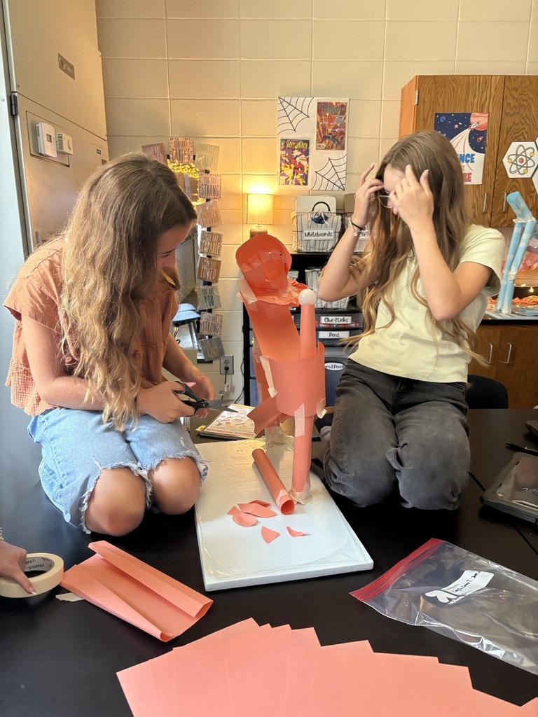 8th grade paper ball run creations.