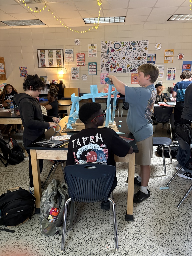 8th grade paper ball run creations.