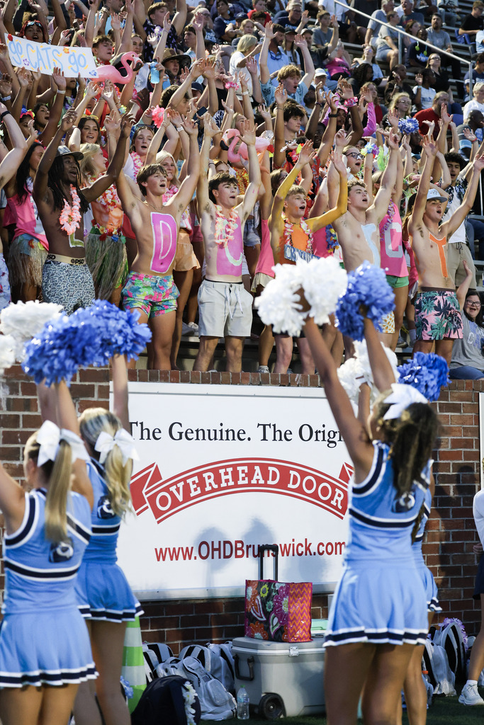 cheer and student section cheering in unison