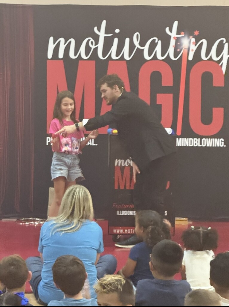 Magic, fun, and major life lessons at today’s Motivating Magic assembly—teaching our students to stay teachable, focus, never quit, and reach out with kindness!