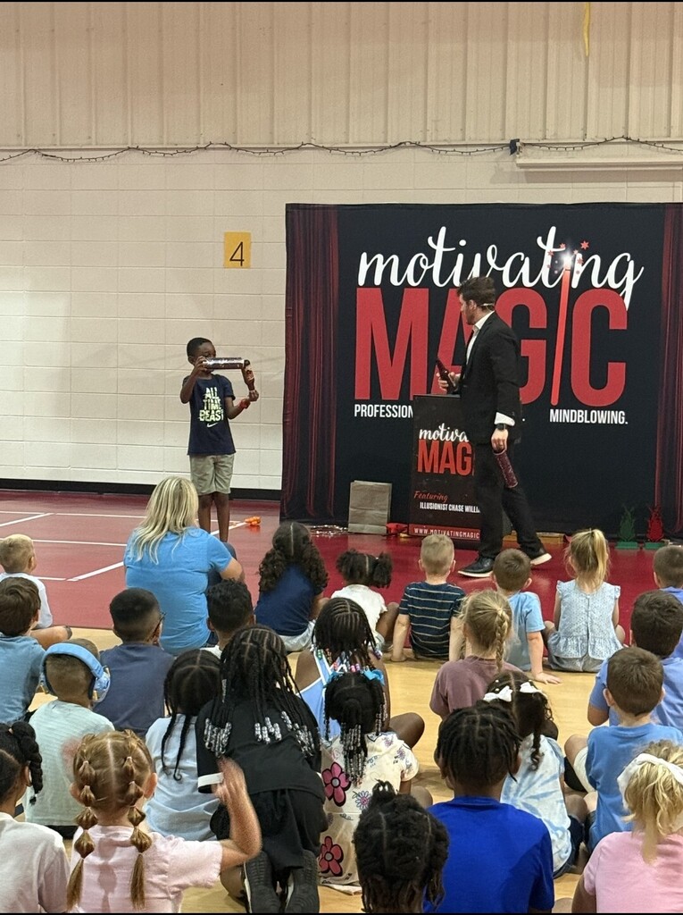 Magic, fun, and major life lessons at today’s Motivating Magic assembly—teaching our students to stay teachable, focus, never quit, and reach out with kindness!