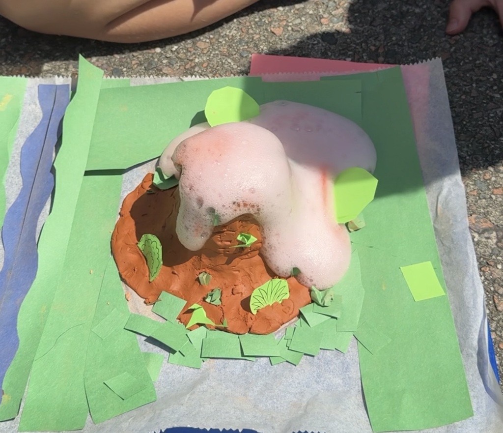 5th grade students made volcanoes