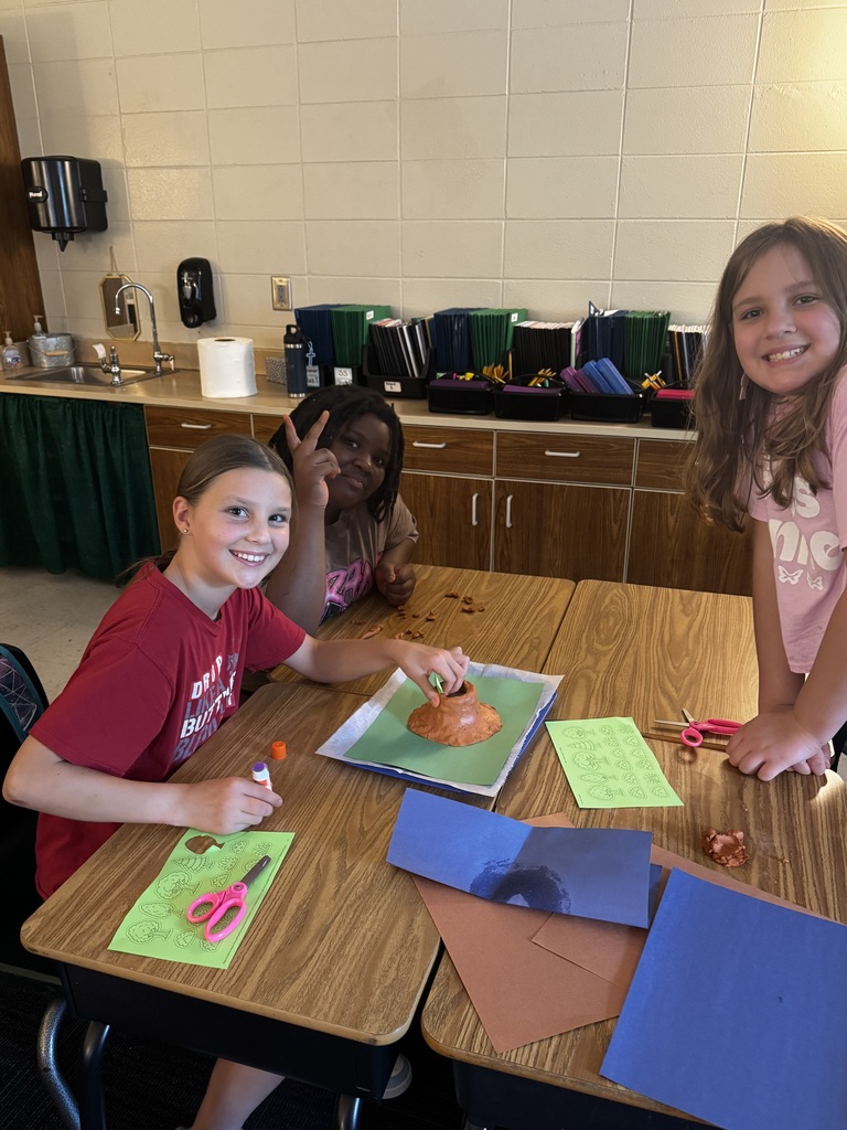 5th grade students made volcanoes
