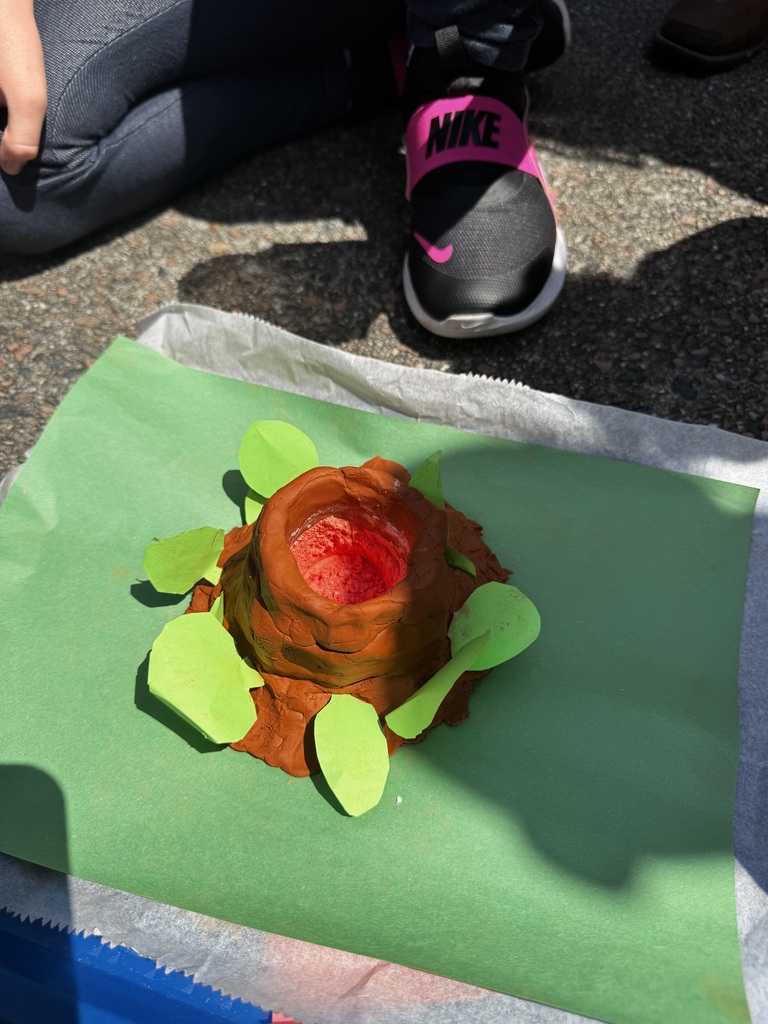 5th grade students made volcanoes