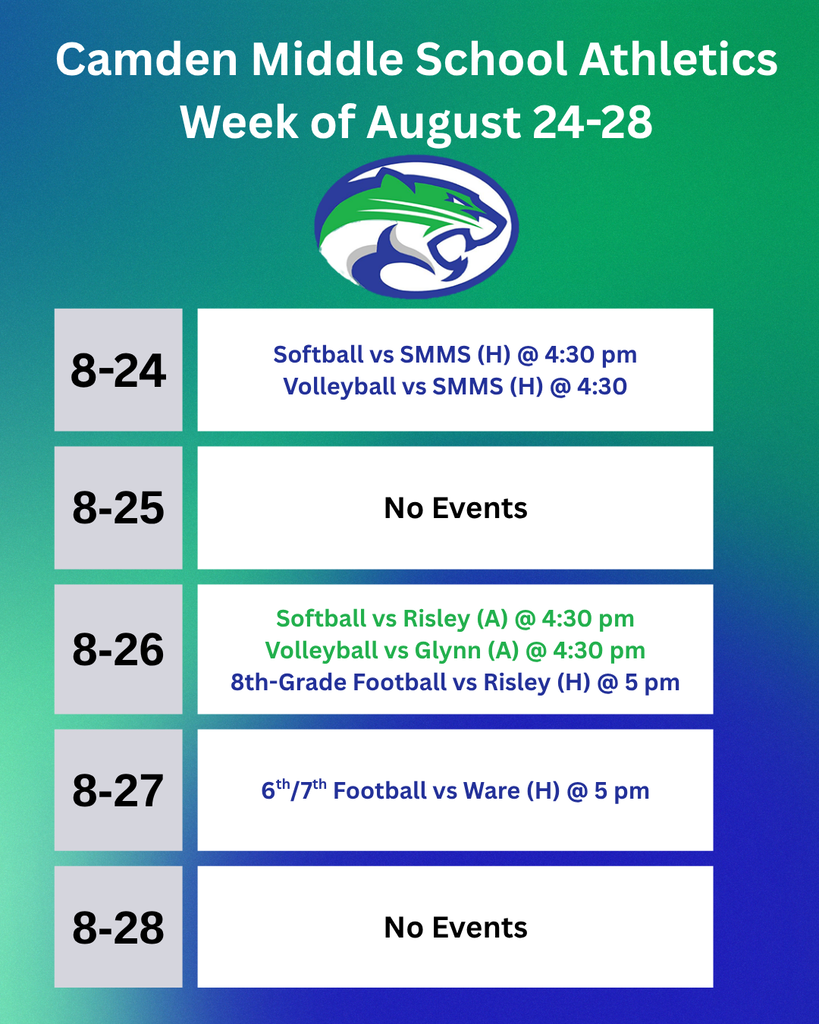 This week in Camden Athletics!🐾