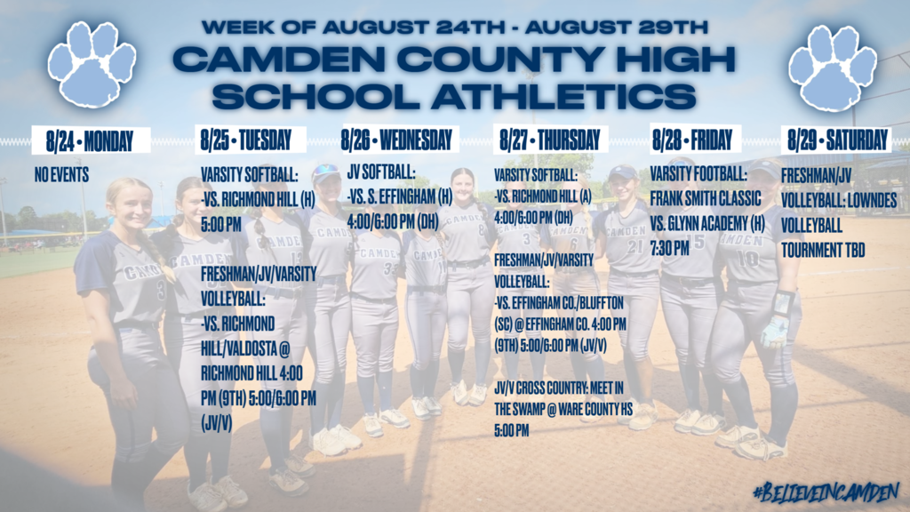 This week in Camden Athletics!🐾