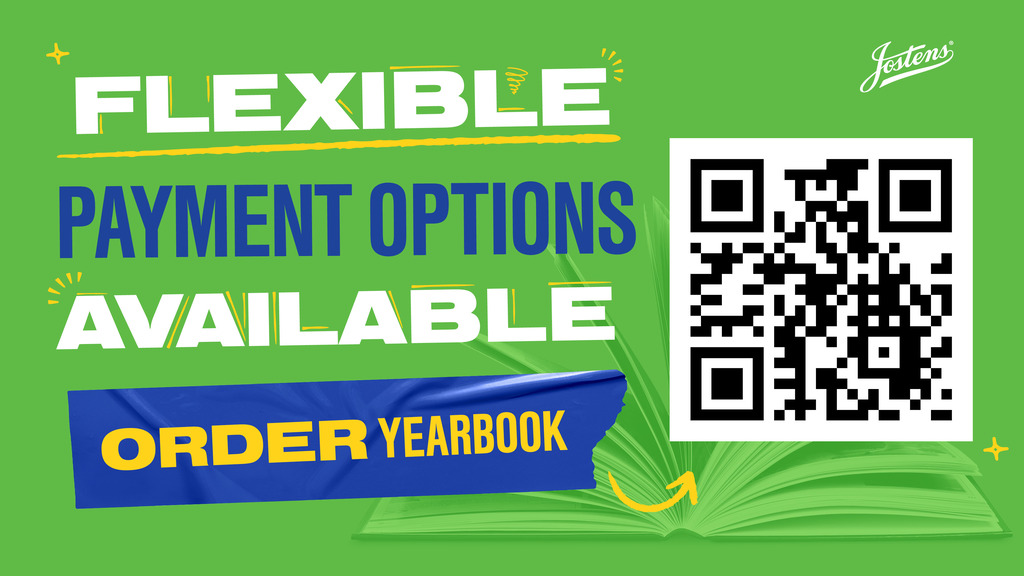 Flexible payment options QR code for ordering the yearbook.