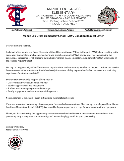 PAWS Donation Forms