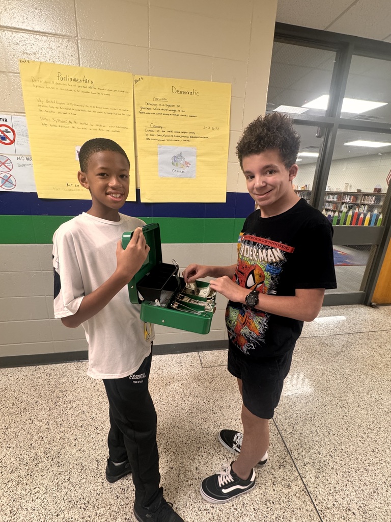 students collecting money for coffee orders