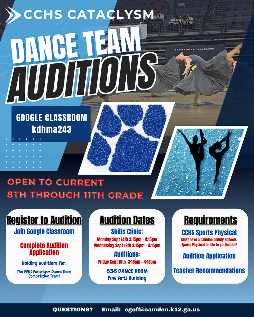 Dance Team Auditions: Join Google classroom to register- kdhma243
