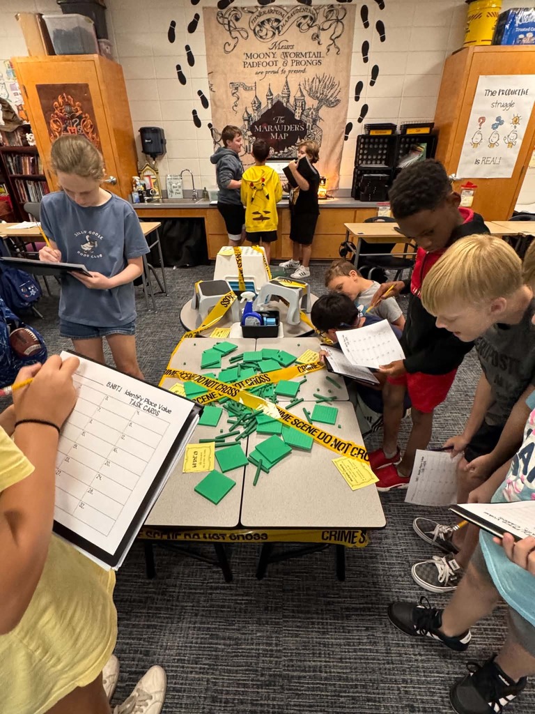Our 5th graders turned into math detectives today, using caution tape, evidence bags, and place value skills to crack the case.