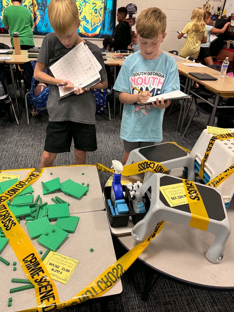 Our 5th graders turned into math detectives today, using caution tape, evidence bags, and place value skills to crack the case.