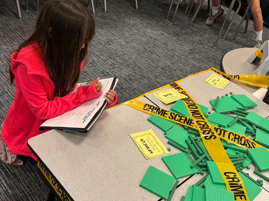 Our 5th graders turned into math detectives today, using caution tape, evidence bags, and place value skills to crack the case.