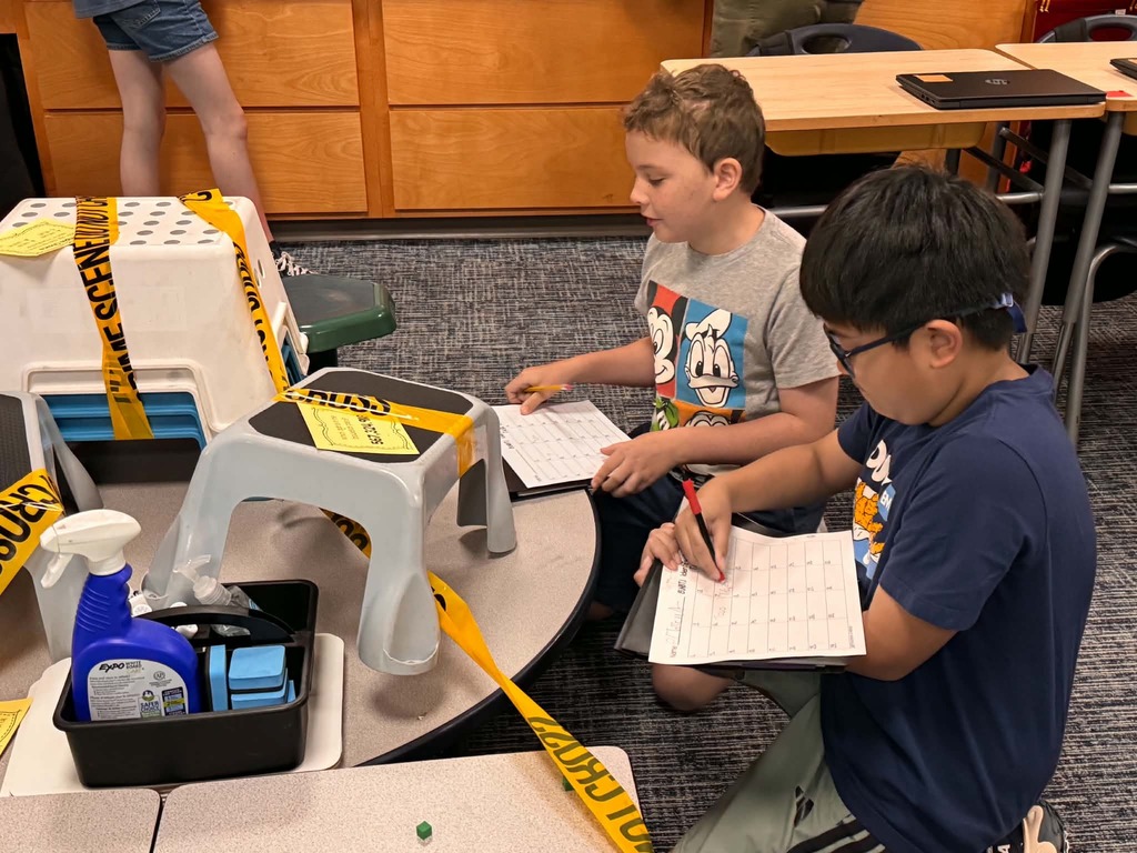 Our 5th graders turned into math detectives today, using caution tape, evidence bags, and place value skills to crack the case.