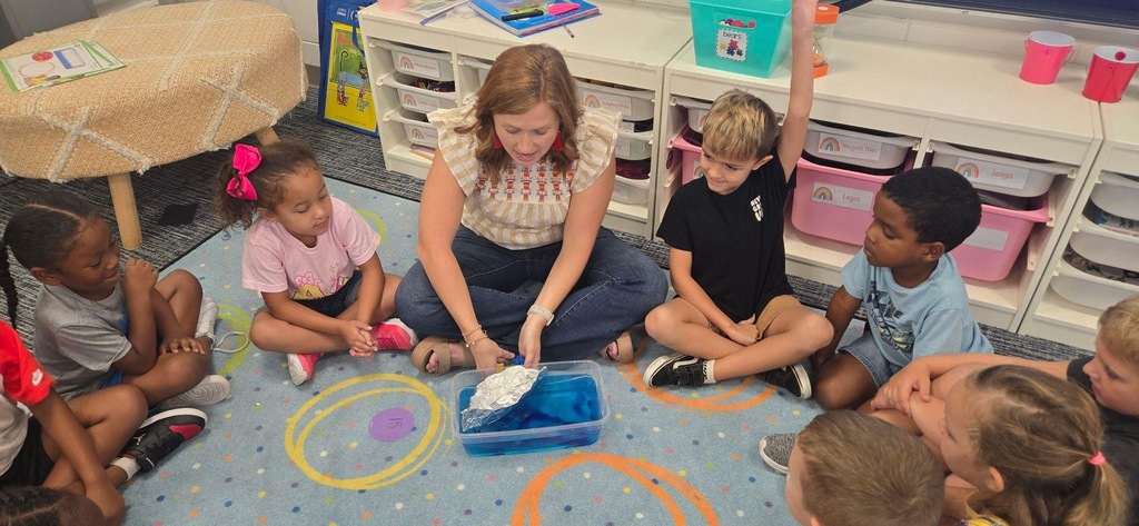 Kindergarteners learning about forces through transportation activities.
