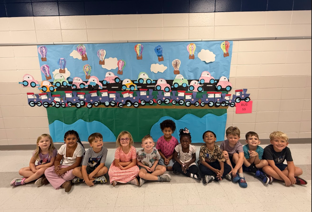 Kindergarteners learning about forces through transportation activities.