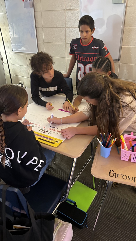 Students creating anchor charts