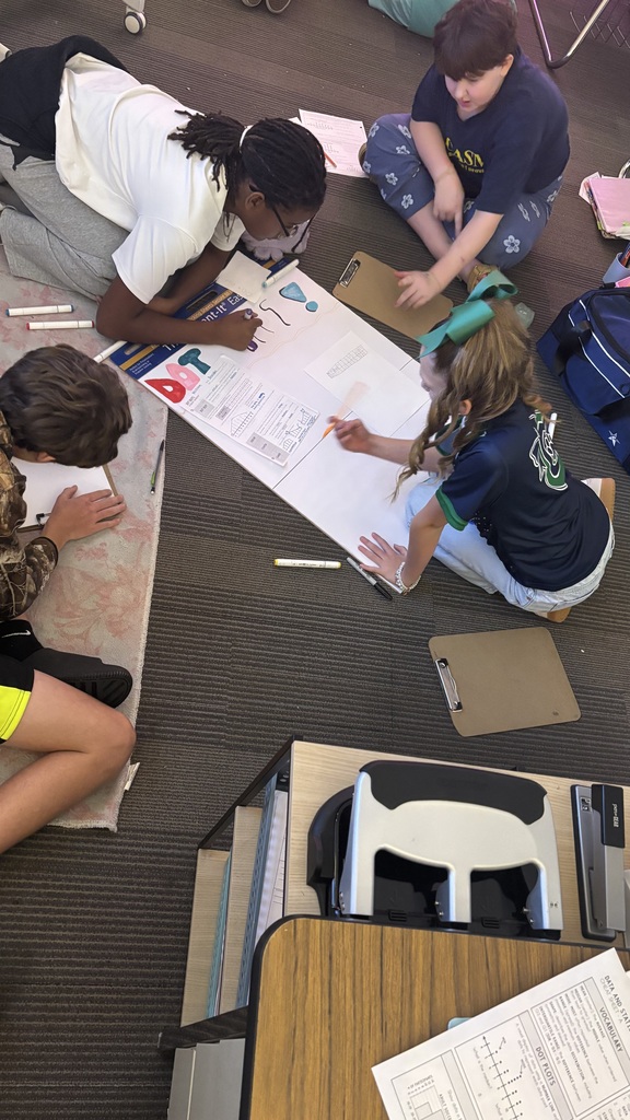 Students creating anchor charts