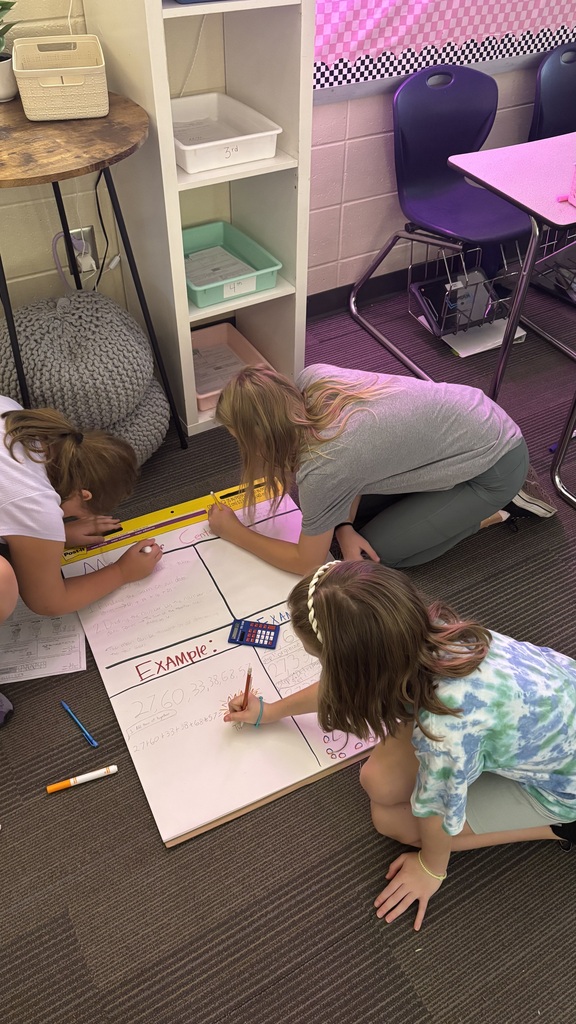 Students creating anchor charts