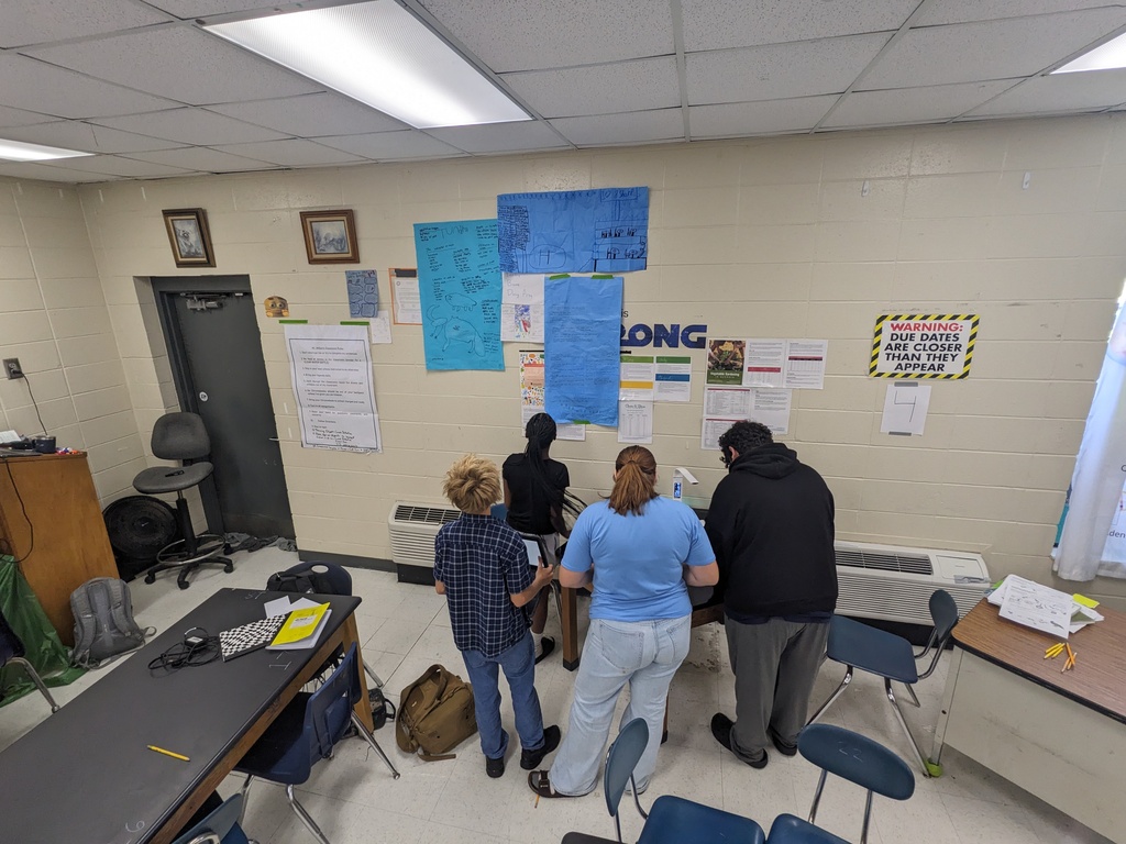 Students working on  culinary biome project
