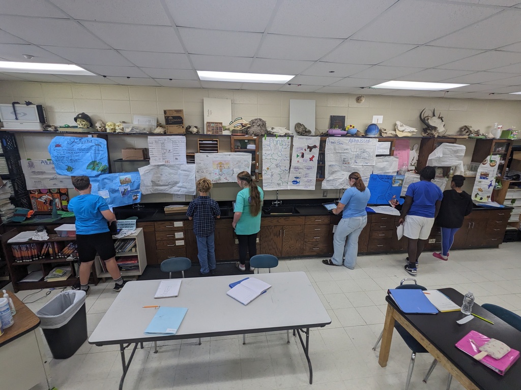 Students working on  culinary biome project