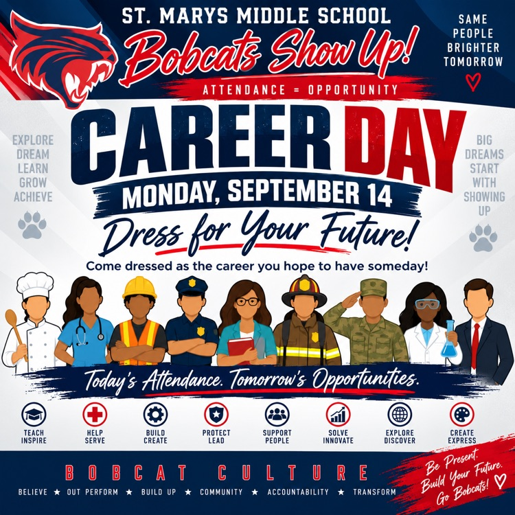 career day - dress up for the career you want to have on Monday September 14