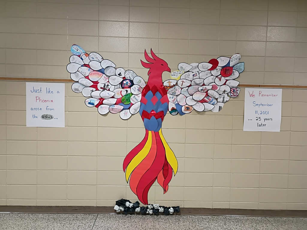 Ms. Rou's class phoenix memorial for 9/11 rememberance.