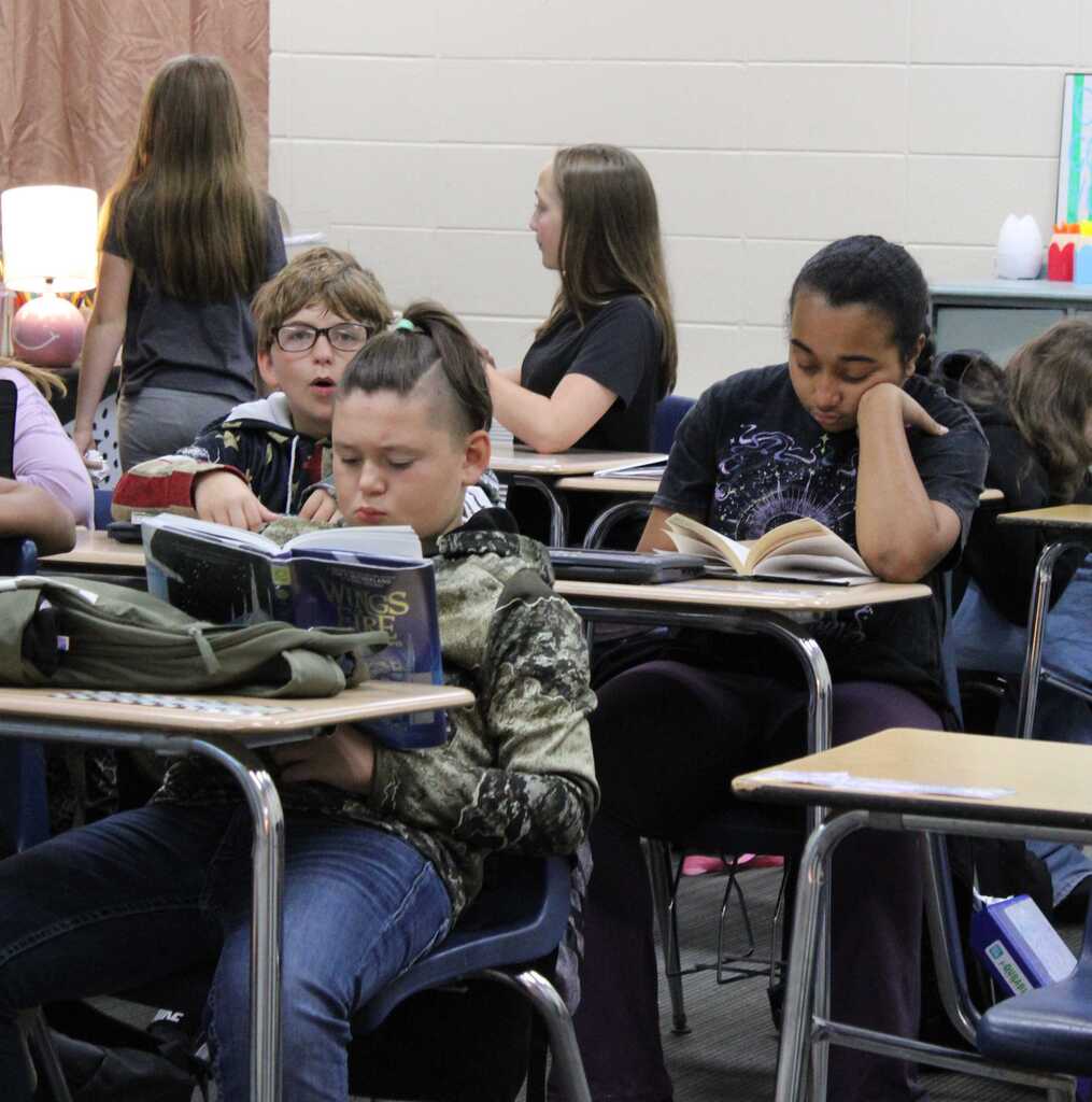 Students reading