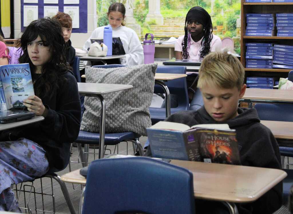 Students reading
