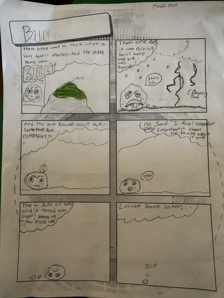 rock comics made by 5th graders