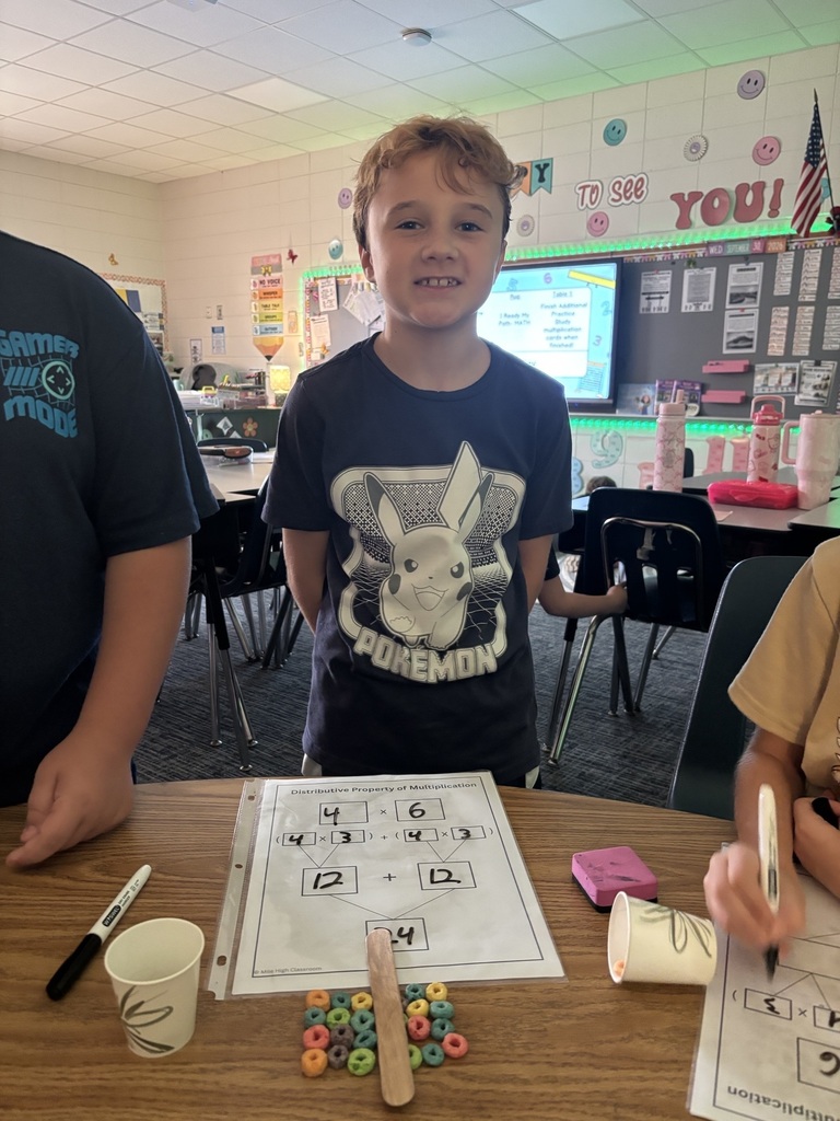 Ms. Jackson’s 3rd graders mastered the tricky concept of the distributive property by building cereal arrays and using popsicle sticks to physically break them apart!