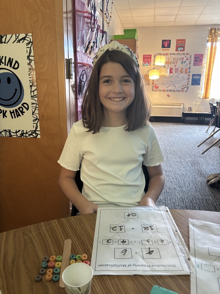 Ms. Jackson’s 3rd graders mastered the tricky concept of the distributive property by building cereal arrays and using popsicle sticks to physically break them apart!