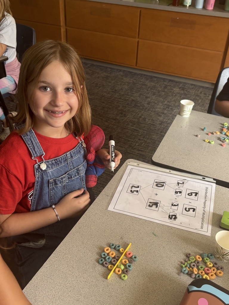 Ms. Jackson’s 3rd graders mastered the tricky concept of the distributive property by building cereal arrays and using popsicle sticks to physically break them apart!