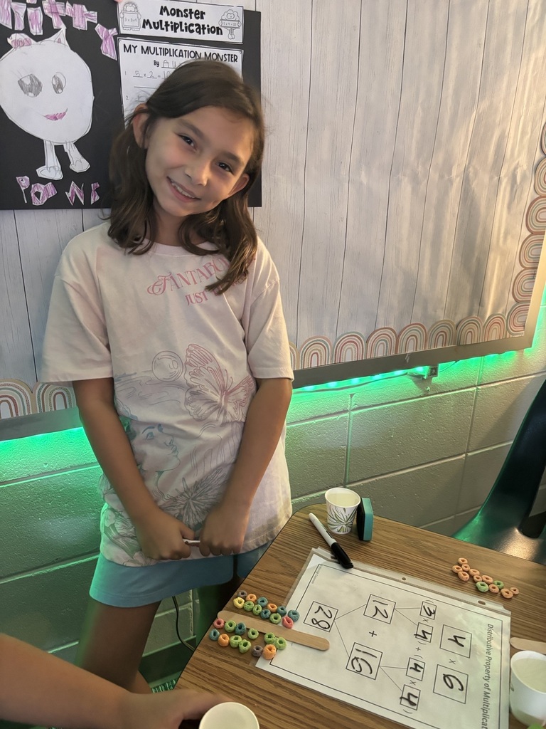 Ms. Jackson’s 3rd graders mastered the tricky concept of the distributive property by building cereal arrays and using popsicle sticks to physically break them apart!