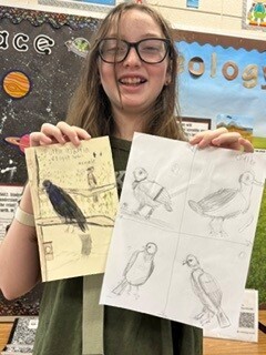 Bessette's Bird Club student photo of artwork