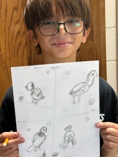 Bessette's Bird Club student photo of artwork