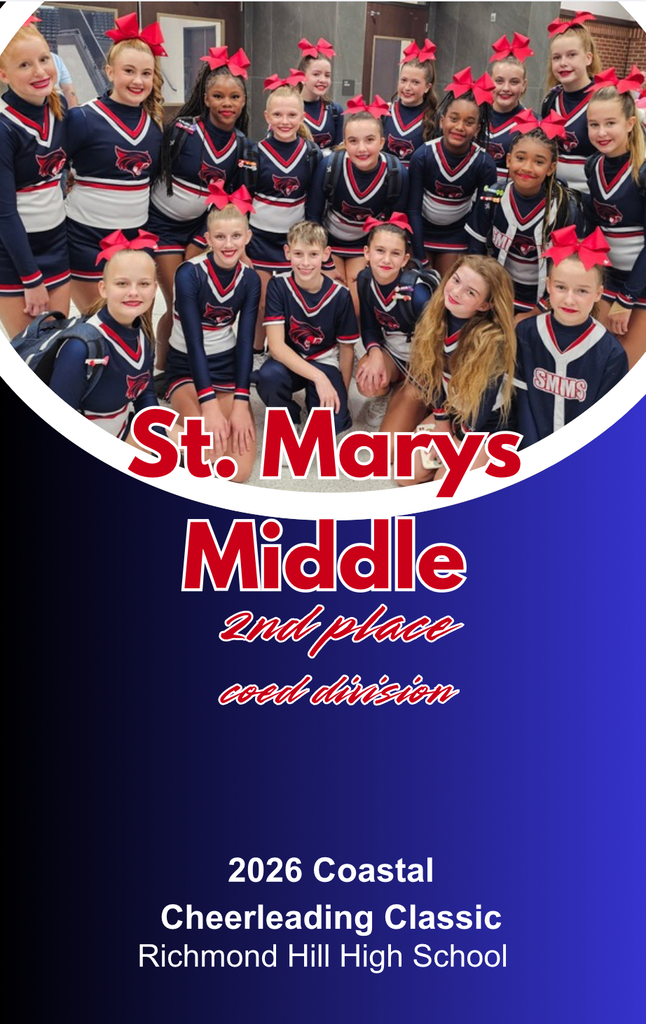 SMMS poster showing the girls placed 2nd in their competition.