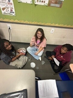 Students extracting strawberry DNA
