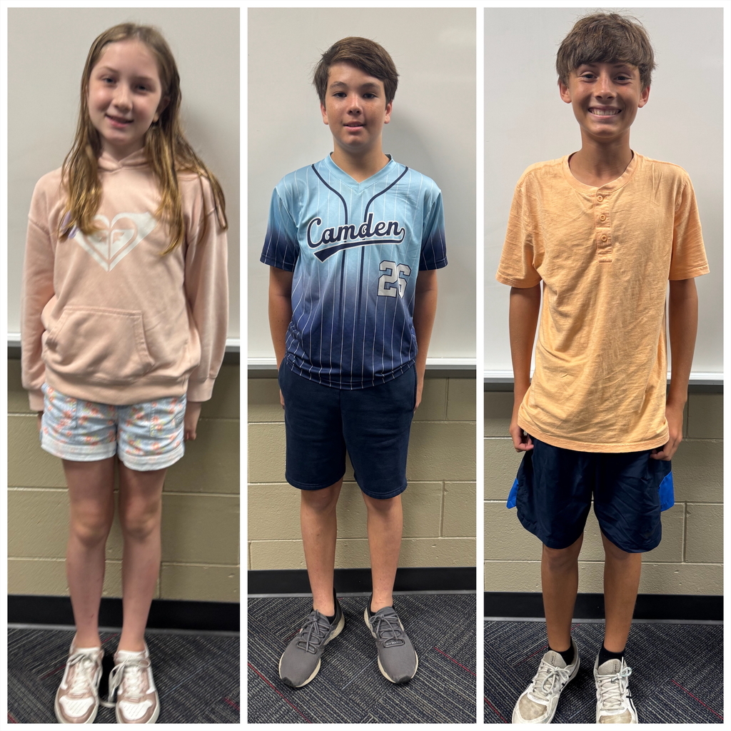 PBIS winners for this week. 6th Grade: Claire Flint 7th Grade: Layne Santarsiero 8th Grade: Madon Deeds