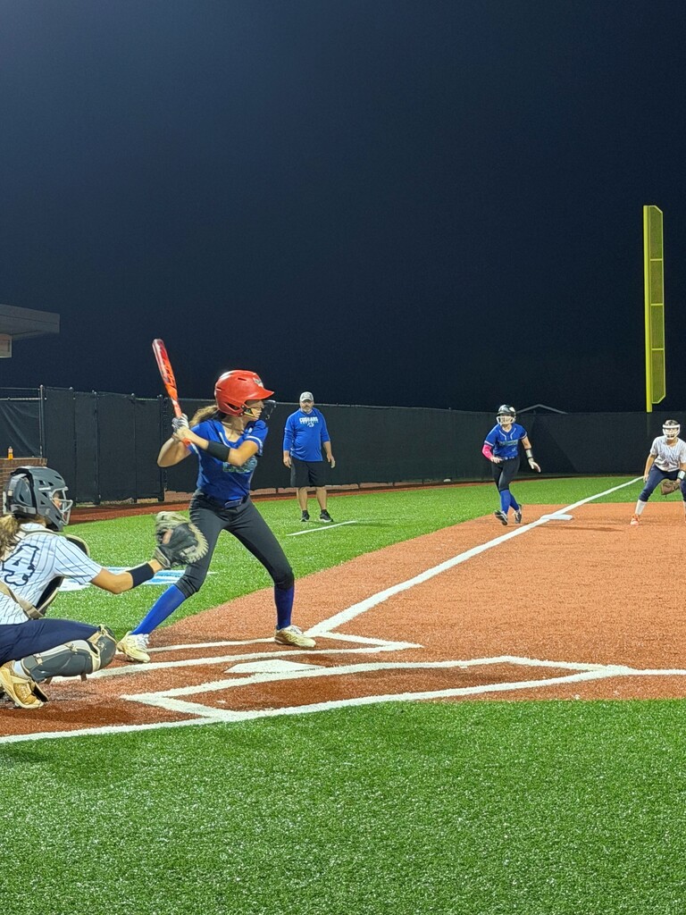 Camden middle school batter and base runner