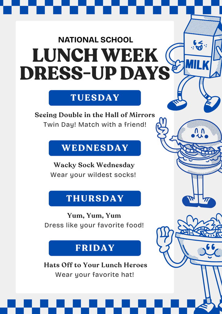 dress up week schedule flyer