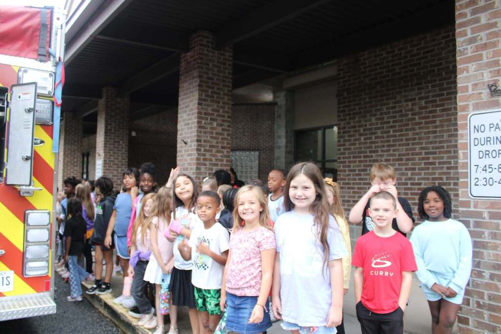 MLGES students learn about fire safety from local firefighters