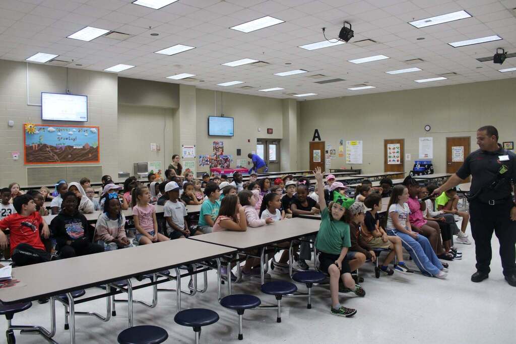 MLGES students learn about fire safety from local firefighters