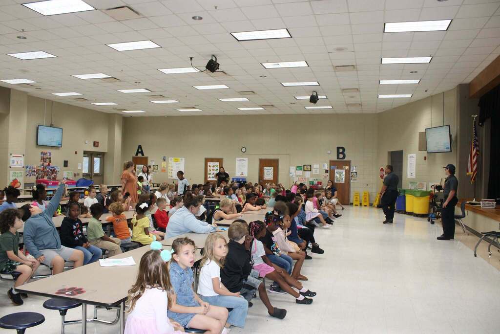 MLGES students learn about fire safety from local firefighters