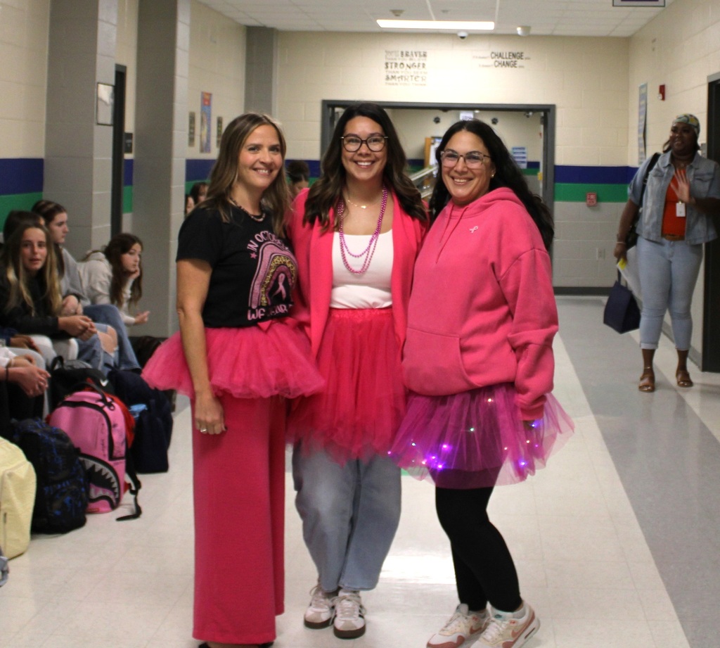 pink out group picture