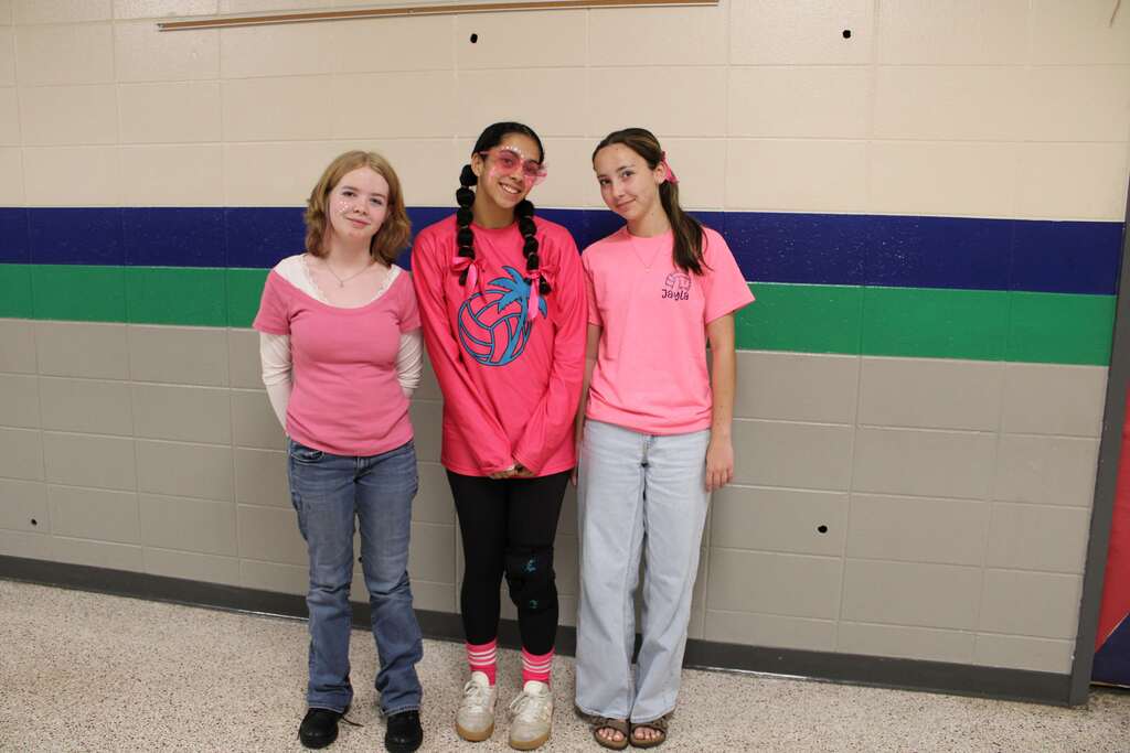Pink out group photo