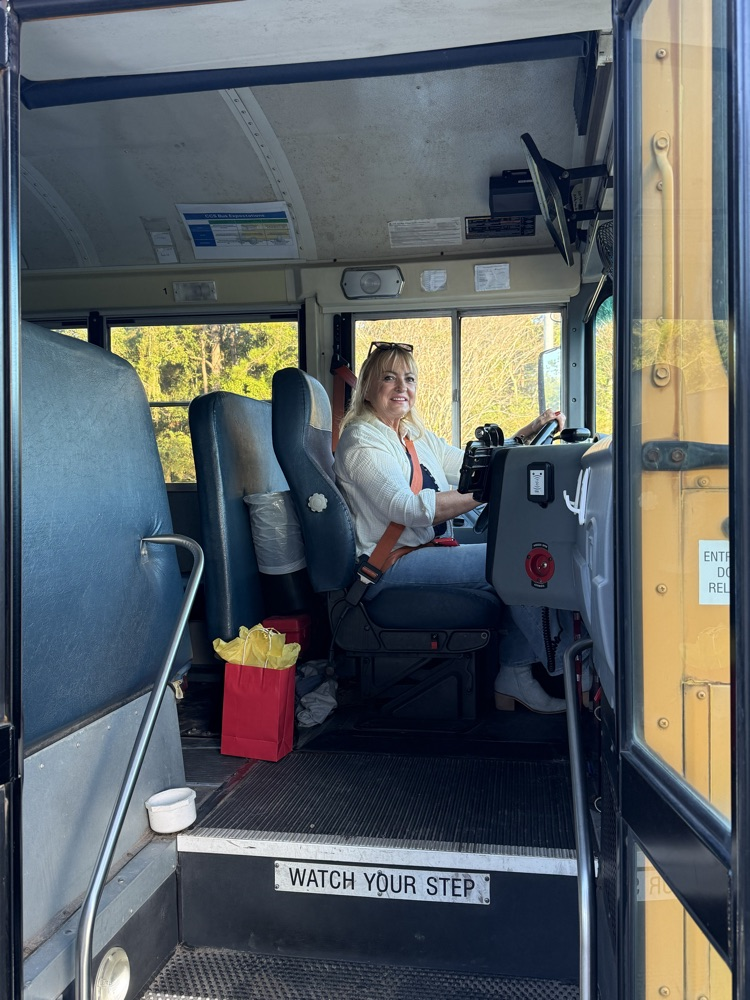 bus driver smiling