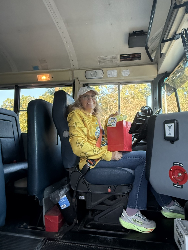 bus driver smiling