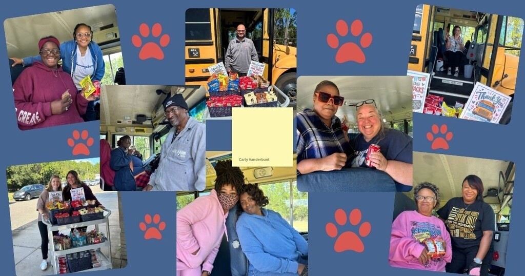 Pictures of our bus drivers on Bus Driver Appreciation Day.