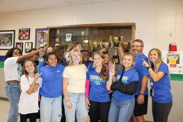 🏆✨ Pretty soon we’re going to need a bigger trophy case at CMS! 🏐🥎 We had the absolute honor of helping our Lady Cougar Softball and Volleyball teams (and their amazing coaches!) place their newest hardware on display! 🎉 🙌 Huge applause to Volleyball for taking home Region Runner-Up 🥈 and to Softball for fighting to the very end to bring home the Championship title for the SECOND year in a row! 🏆🔥 Way to go, Cougars! We are SO proud of you! 🐾💙💛 #BElieveinCAMDEN #WeAreCamden